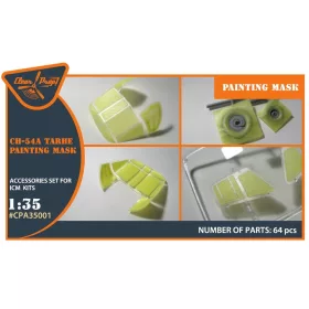   Clear Prop Accessories CH-54 painting mask for ICM kit 53054 - kabin- és ablakmaszk, ICM 53054 maketthez