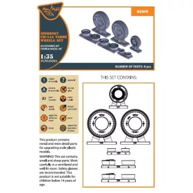   Clear Prop Accessories CH-54A Tarhe wheel set for ICM kits - kerékkészlet