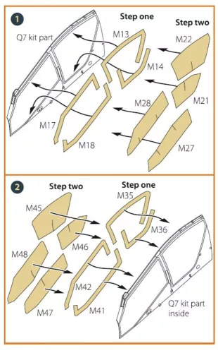 Clear Prop Accessories AH-64D/E Apache painting mask for TAKOM kit - kabin- és ablakmaszk