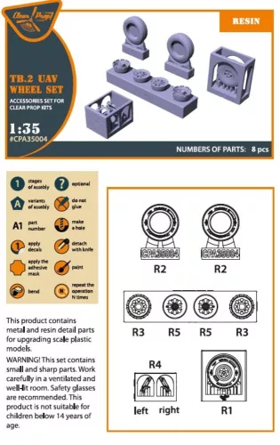 Clear Prop Accessories TB.2 wheel set - TB.2 – kerékkészlet