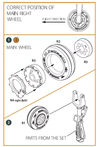 Clear Prop Accessories TB.2 wheel set - TB.2 – kerékkészlet