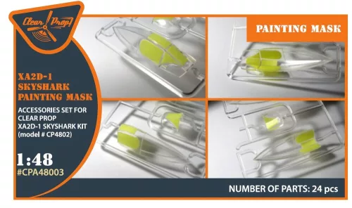 Clear Prop Accessories XA2D-1 Skyshark painting mask for CP kit CP4802 - kabin- és ablakmaszk, Clear Prop CP4802 maketthez