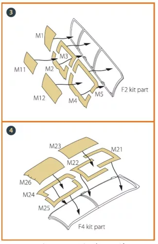 Clear Prop Accessories OV-10 A/D Bronko painting mask for ICM kits 48300/48301 - OV-10 A/D Bronco – kabin- és ablakmaszk, ICM 48300/48301 maketthez