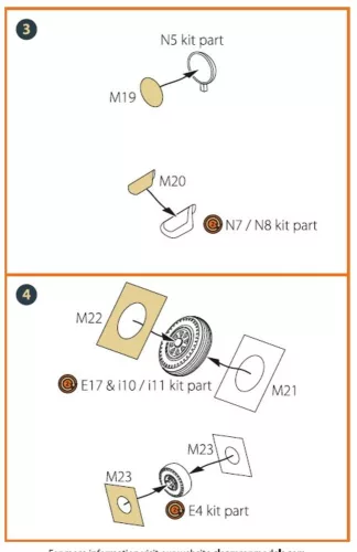 Clear Prop Accessories F-82F/G, E/H Twin Mustang painting mask for Modelsvit kits 4818/4820 - kabin- és ablakmaszk, Modelsvit 4818/4820 maketthez