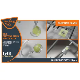   Clear Prop Accessories TB.2 painting mask for CP kits - TB.2 – kabin- és ablakmaszk