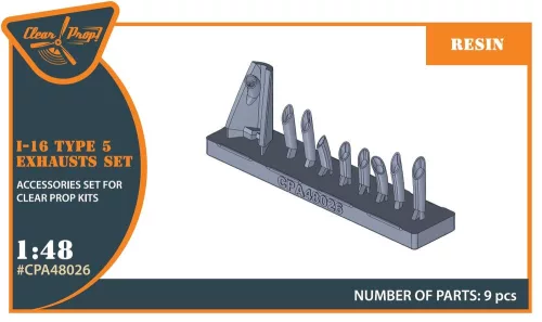 Clear Prop Accessories I-16 type 5 exhausts for CP kits - kipufogócsonkok