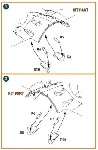 Clear Prop Accessories I-16 type 5 exhausts for CP kits - kipufogócsonkok