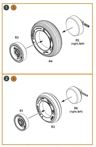Clear Prop Accessories Lynx wheel set for Airfix kits - kerékkészlet