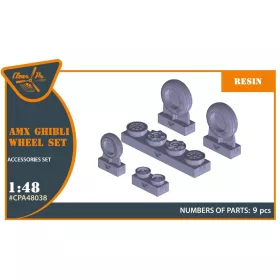   Clear Prop Accessories AMX Ghibli wheel set for Kinetic, HobbyBoss kits - kerékkészlet, Kinetic / HobbyBoss makettekhez