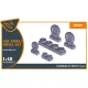Clear Prop Accessories AMX Ghibli wheel set for Kinetic, HobbyBoss kits - kerékkészlet, Kinetic / HobbyBoss makettekhez