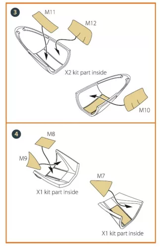 Clear Prop Accessories A2D-1 Skyshark double-sided painting mask for CP kits - kétoldalas kabinmaszk