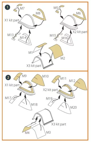 Clear Prop Accessories Culver PQ-14 (all versions) double-sided painting mask for CP kits - Culver PQ-14 (minden változat) – kétoldalas kabinmaszk