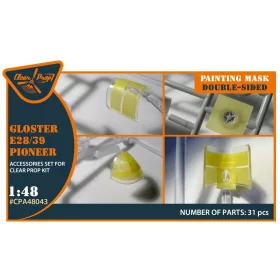   Clear Prop Accessories Gloster E28/39 Pioneer double-sided mask for CP kit CP4823 - kétoldalas kabinmaszk, Clear Prop CP4823 maketthez