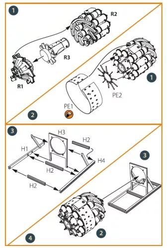 Clear Prop Accessories Gloster E28/39 Pioneer engine set for CP kits CP4823 - motorkészlet, Clear Prop CP4823 maketthez