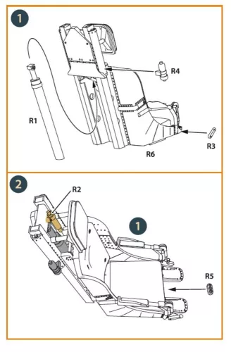 Clear Prop Accessories F-86A Ejection seat early for CP kits - korai katapultülés