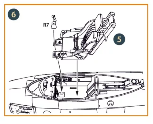 Clear Prop Accessories F-86A Ejection seat early for CP kits - korai katapultülés