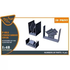   Clear Prop Accessories F-86A undercarriage covers for CP kits - futóműajtók