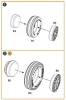 Clear Prop Accessories F-86A wheel set type 1 for CP kits - kerékkészlet, 1. típus, Clear Prop maketthez