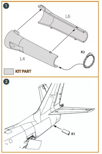 Clear Prop Accessories F-86A engine exhaust endface for CP kits - hajtómű-kiömlő belső végfelület