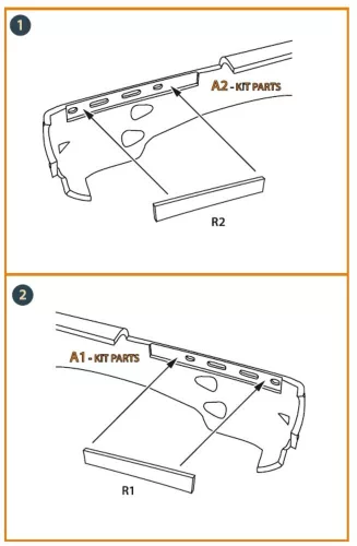 Clear Prop Accessories Morane-Saulnier exhausts for Dora Wings kit - kipufogócsonkok