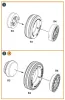 Clear Prop Accessories F-86A wheel set type 2 for CP kits - kerékkészlet, 2. típus, Clear Prop maketthez