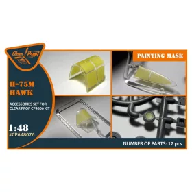  Clear Prop Accessories Hawk H-75M painting mask for CP kit CP4806 - kabin- és ablakmaszk, Clear Prop CP4806 maketthez