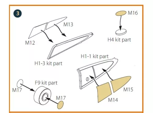 Clear Prop Accessories Hawk H-75M painting mask for CP kit CP4806 - kabin- és ablakmaszk, Clear Prop CP4806 maketthez