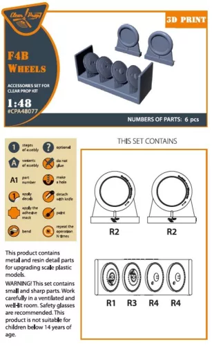 Clear Prop Accessories F4B Wheels set for CP kits - kerékkészlet