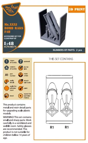 Clear Prop Accessories Mk.XXXI Bomb Raks F4B for CP kits - Boeing F4B-4 – Mk.XXXI bombatartók