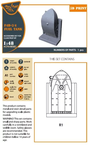 Clear Prop Accessories F4B Fuel Tank for CP kits - Boeing F4B-4 – üzemanyag-póttartály