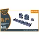 Clear Prop Accessories Hs 129B2/3 Wheels set (weighted) for Takom kit - terhelt állapotú kerékkészlet
