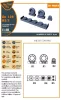 Clear Prop Accessories Hs 129B2/3 Wheels set (weighted) for Takom kit - terhelt állapotú kerékkészlet