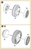 Clear Prop Accessories F-86A Wheels set (weighted) type 2 for CP kits - terhelt állapotú kerékkészlet, 2. típus