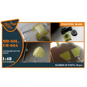   Clear Prop Accessories UH-60A, MH-60L painting mask for ICM kit - kabin- és ablakmaszk