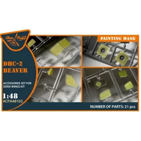   Clear Prop Accessories DHC-2 Beaver painting mask for Dora Wings kit - kabin- és ablakmaszk
