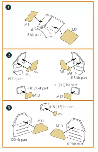 Clear Prop Accessories DHC-2 Beaver painting mask for Dora Wings kit - kabin- és ablakmaszk