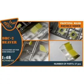   Clear Prop Accessories DHC-2 Beaver double-sided painting mask for Dora Wings kit - kétoldalas kabinmaszk
