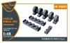Clear Prop Accessories Jaguar Wheels set (weighted) for Airfix kit - terhelt állapotú kerékkészlet