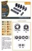 Clear Prop Accessories Jaguar Wheels set (weighted) for Airfix kit - terhelt állapotú kerékkészlet