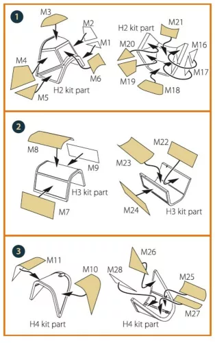 Clear Prop Accessories Bf-109E-1/3/3a double-sided painting mask for Wingsy Kits - kétoldalas kabinmaszk