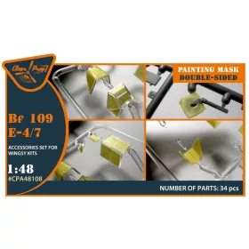   Clear Prop Accessories Bf-109E-4/7 double-sided painting mask for Wingsy Kits - kétoldalas kabinmaszk
