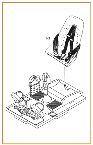 Clear Prop Accessories Bf-109E seat with safety belts for Wingsy Kits - ülés biztonsági övekkel