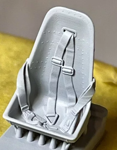Clear Prop Accessories Bf-109E seat with safety belts for Wingsy Kits - ülés biztonsági övekkel