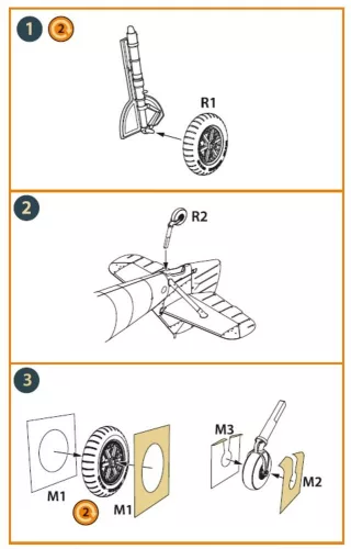 Clear Prop Accessories Bf-109E wheels set for Wingsy Kits - kerékkészlet