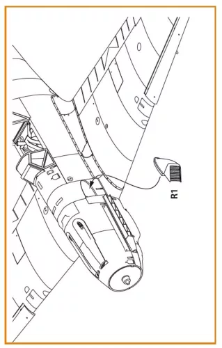 Clear Prop Accessories Bf-109E air intake for Wingsy Kits - légbeömlő