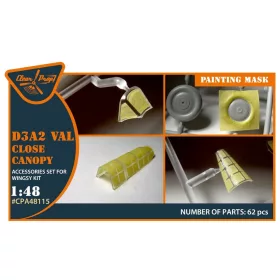   Clear Prop Accessories D3A2 VAL (close canopy) painting mask for Wingsy Kits - kabin- és ablakmaszk, zárt kabintetőhöz