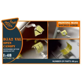  Clear Prop Accessories D3A2 VAL (open canopy) double-sided painting mask for Wingsy Kits - kétoldalas kabinmaszk, nyitott kabintetőhöz