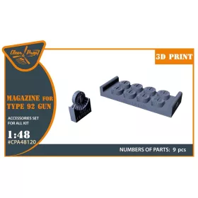   Clear Prop Accessories Magasins for Type92 gun 9 pcs - lőszertárak, 9 db