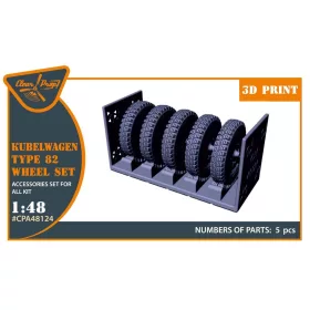   Clear Prop Accessories Kubelwagen type 82 Wheel set - kerékkészlet