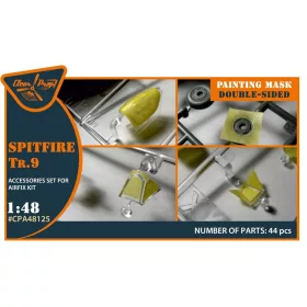   Clear Prop Accessories Spitfire Tr.9 double-sided painting mask for Airfix kit - kétoldalas kabinmaszk